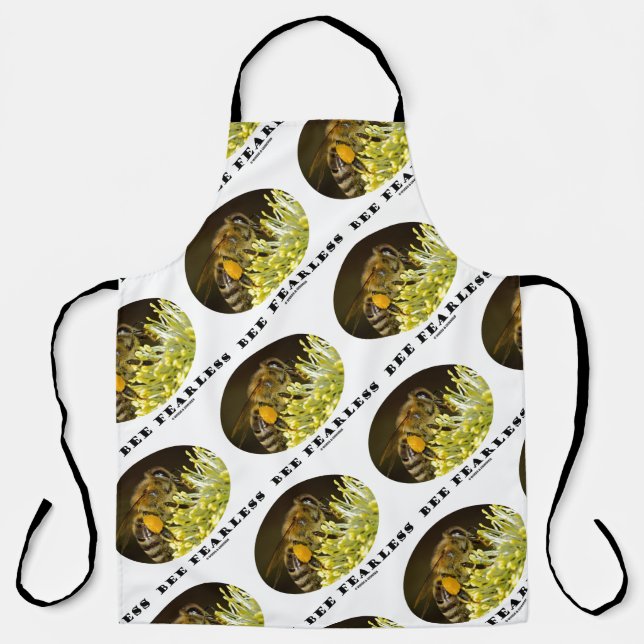 Tablier Abeille Sans Peur Sur Fleur Jaune (Recto)