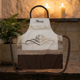 Tablier Abricot de lin apaisant personnalisé en bambou
