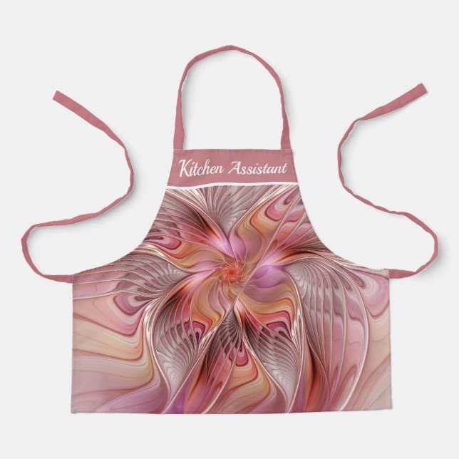 Tablier Abstract Butterfly Colorful Fantasy Fractal Text (Recto)