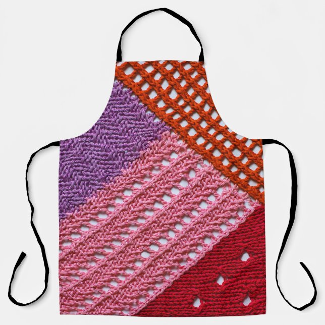 Tablier Abstract colorful texture knitted by spokes.Knitte (Recto)