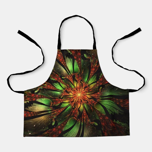 Tablier Abstract fractal flower design.   (Recto)