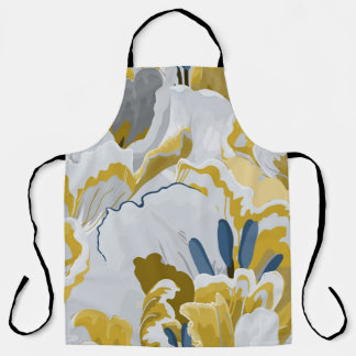 Tablier Abstract seamless pattern. Light grey, yellow, g