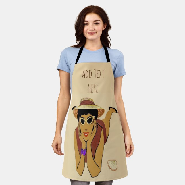 Tablier Abstrait Beach Design ajouter du texte, Apron (Porté)