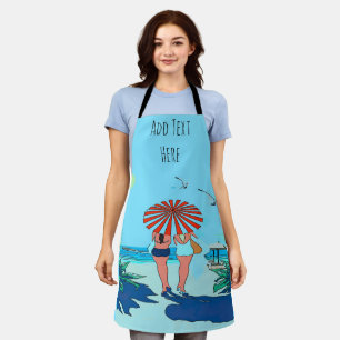 Tablier Abstrait Beach Design ajouter du texte, Apron