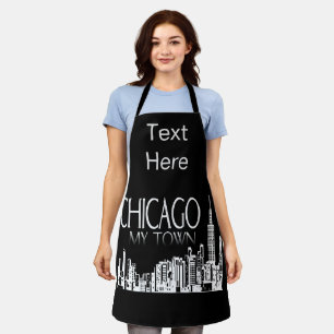 Tablier Abstrait Chicago Design ajouter du texte, Apron