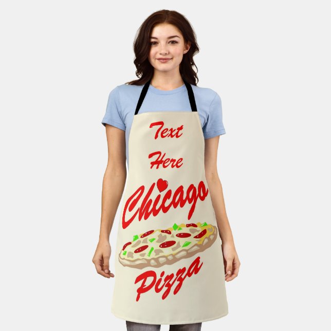 Tablier Abstrait Chicago Design ajouter du texte, Apron (Porté)