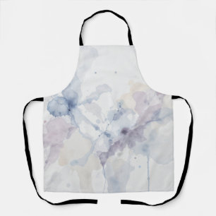 Tablier Abstrait éclaboussure d'encre fluide bleu et viole