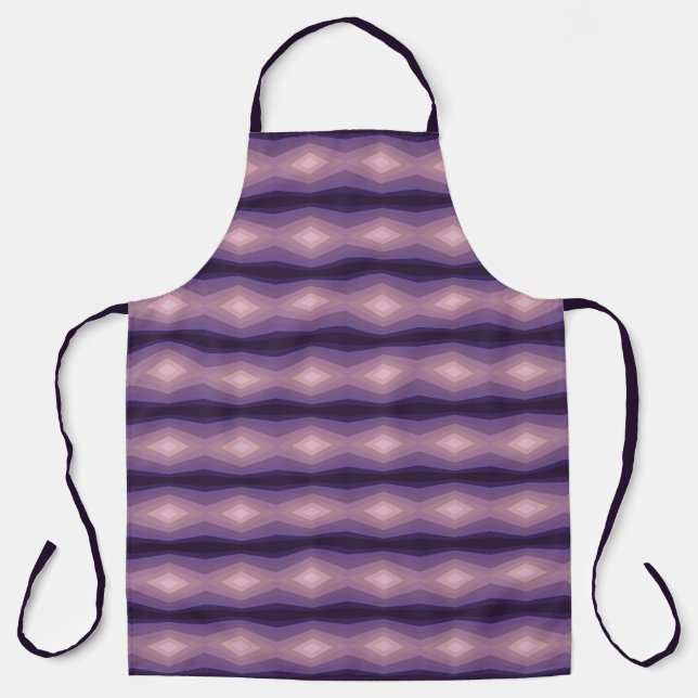 Tablier Abstrait Géométrique Nuances de Violet (Recto)