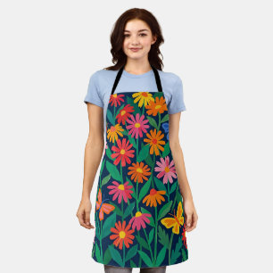 Tablier abstrait Matisse Daisies Papillons