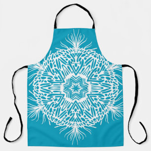 Tablier Abstrait motif vintage de flocon de neige créatif.