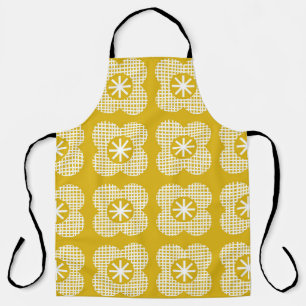 Tablier Abstrait motif vintage fleuri. Style nordique. Vin
