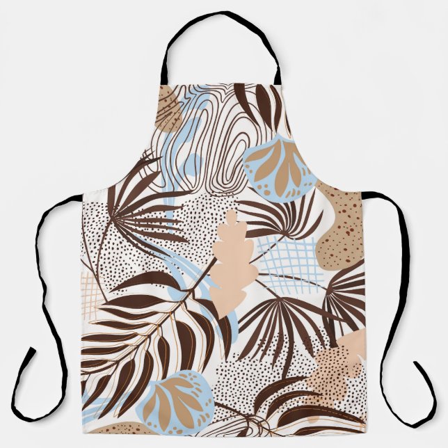 Tablier Abstrait Nature Exotic Plante Motif (Recto)