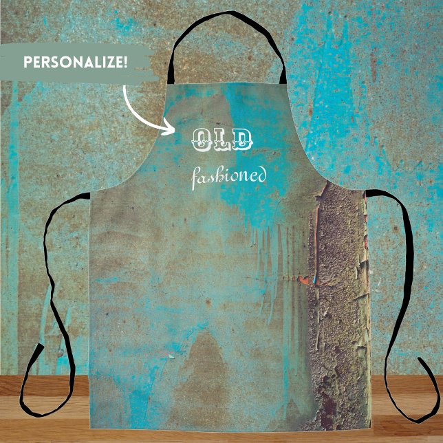 Tablier Abstrait turquoise et brune (Créateur téléchargé)