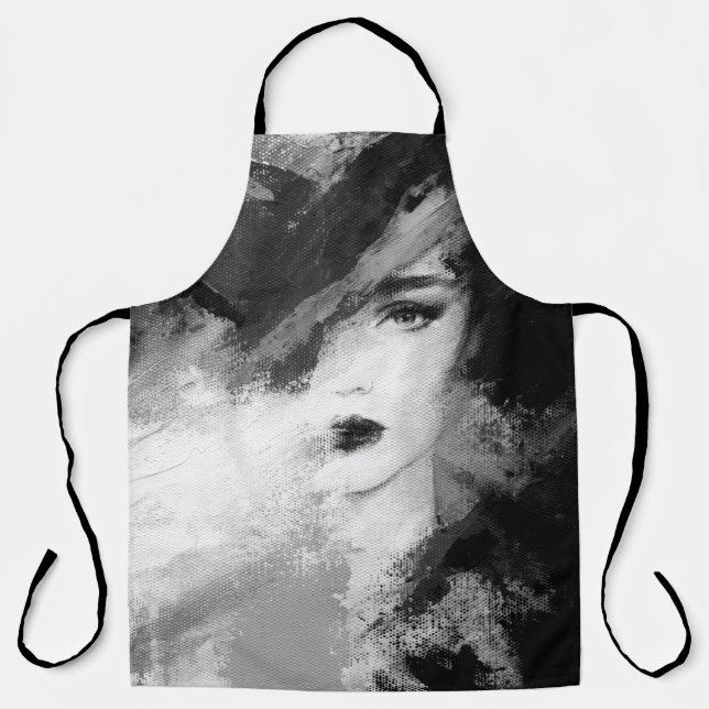 Tablier Abstraite belle femme. illustration de mode. ac (Recto)