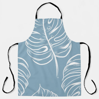 Tablier Abstraite Feuille Tropicale : Verdure transparente