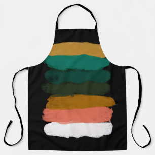 Tablier Abstraite ligne art brosse traits colorés art 