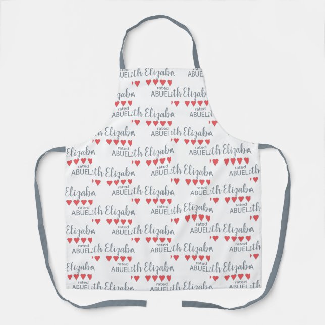 Tablier Abuela notée 5 cœurs (Recto)