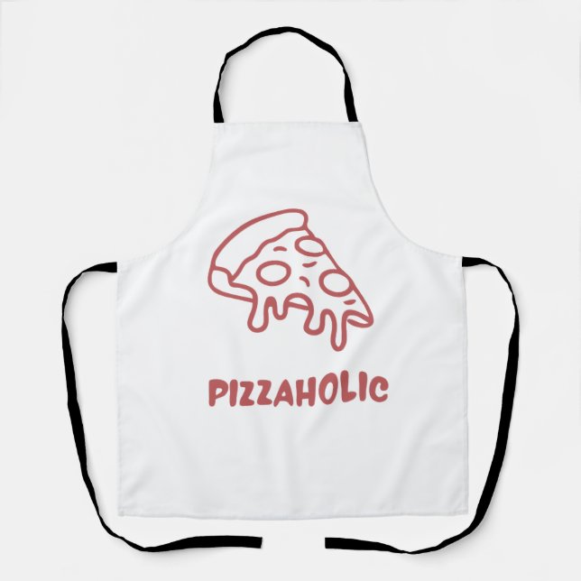 Tablier Accro à la pizza  (Recto)