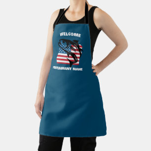 Tablier Accueil moderne saumon Oregon plan flag USA nom