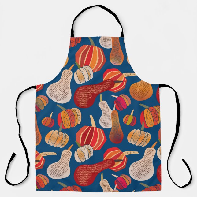 Tablier Action de grâce. Chute. avec citrouille.  (Recto)