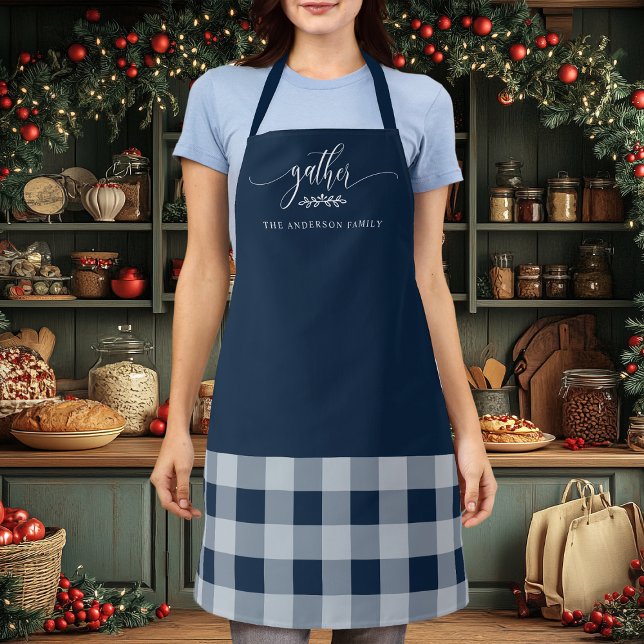 Tablier Action de grâce Rassembler Plaid Automne Navy & Bl (Créateur téléchargé)