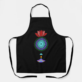 Tablier Adeptes spirituels à fleurs de lotus