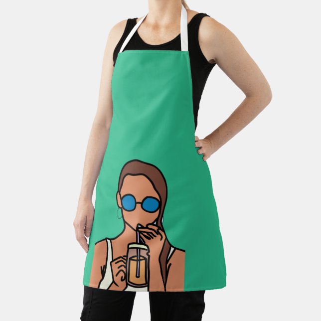 Tablier ado moderne de thé à bulles pour filles (Insitu)