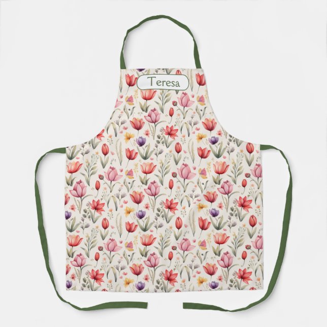 Tablier Adoptez la beauté du Printemps - Sur mesure (Recto)