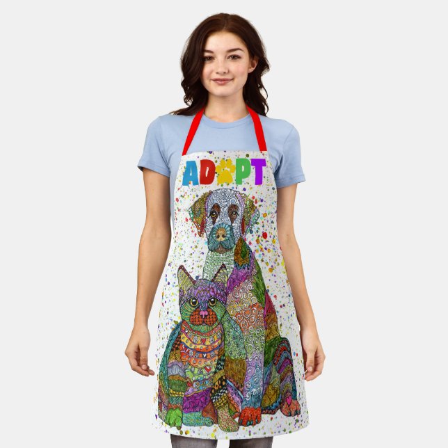 Tablier Adoption de chiens et de chats et Secourir Apron (Porté)