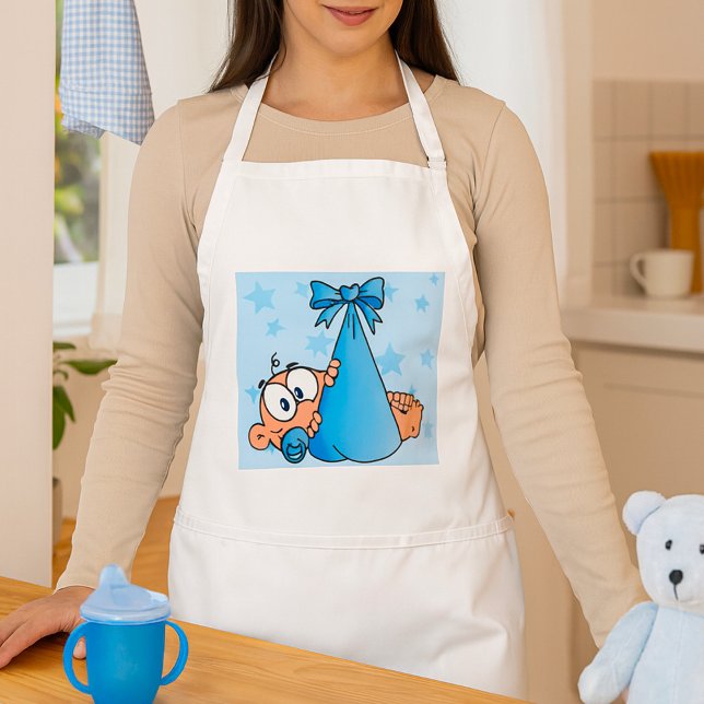 Tablier Adorable Baby Boy avec Pacifier dans une fronde (Créateur téléchargé)