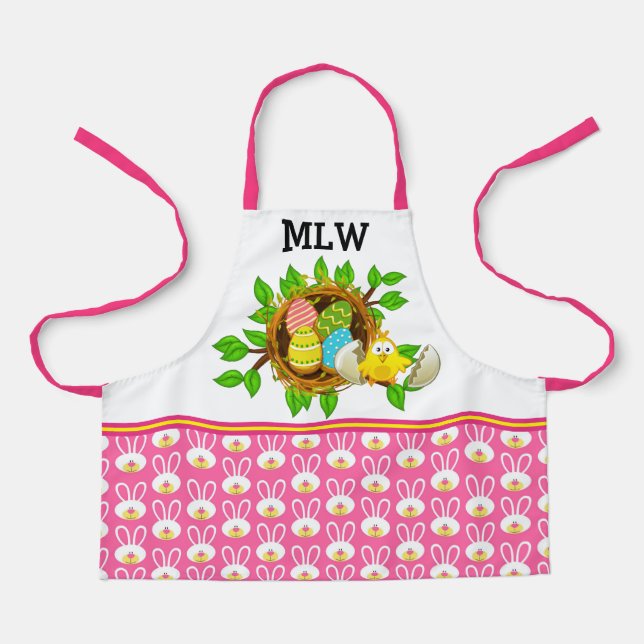 Tablier Adorable "Correspondance" Cookies de Pâques Apron (Recto)