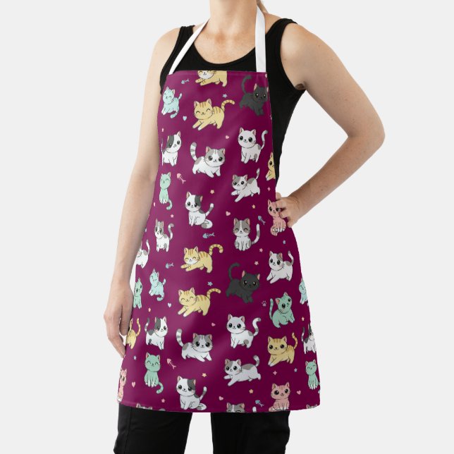 Tablier Adorable Kawaii Chats Motif Apron (Insitu)