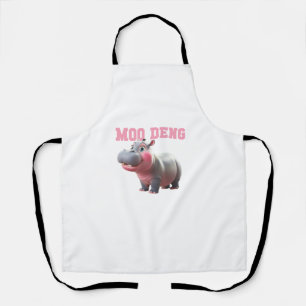 Tablier Adorable MOO DENG Baby Hippo Girls Kindergarten Vi