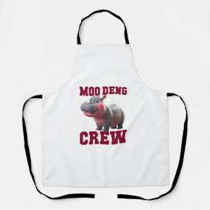 Tablier Adorable MOO DENG CREW Baby Hippo Squad Lady déjeu