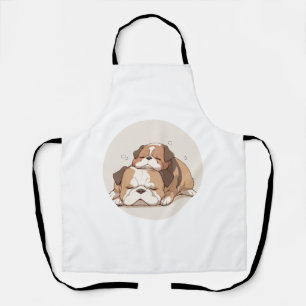 Tablier Adorable T-shirt classique de Bulldog anglais (2)
