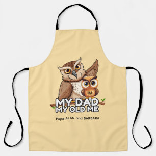 Tablier Adulte Apron : Mon Papa Mon Vieux Moi (marron)