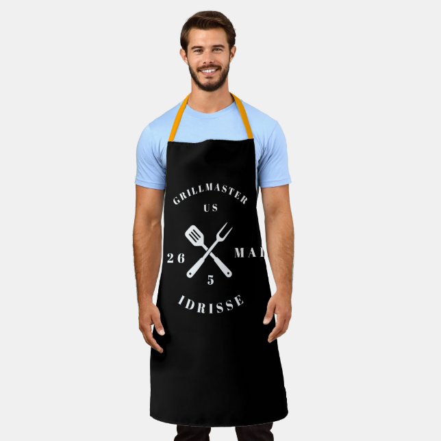 Tablier Adulte Personnalisé Moderne Rustique GRILL (Porté)