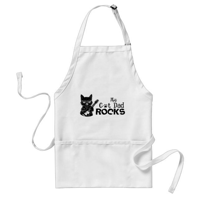 Tablier Adulte Rockin' Cat Dad (Devant)