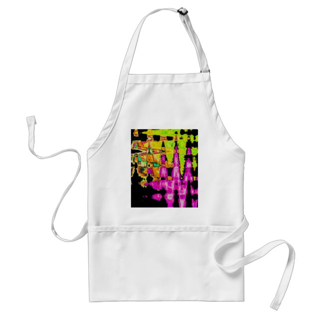 Tablier Affiche d'art abstrait Neon Glitch (Devant)