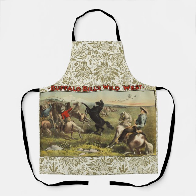 Tablier Affiche de cow-boy de l'Ouest sauvage de Buffalo B (Recto)