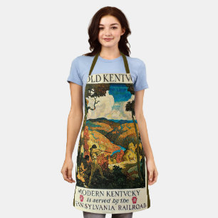 Tablier Affiche de voyage vintage NC Wyeth, Dans le vieux 
