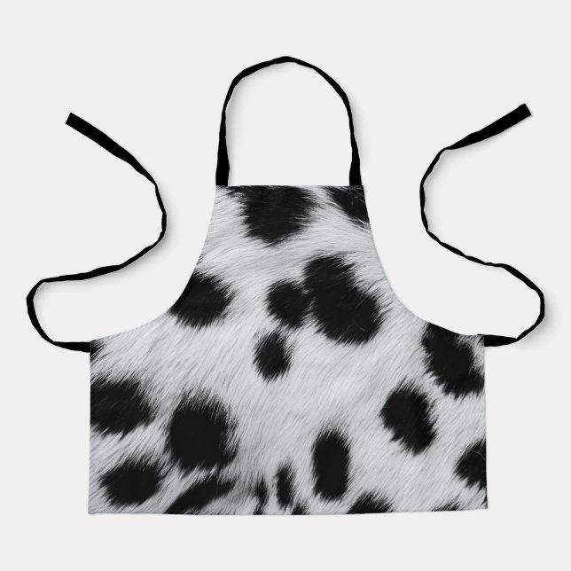 Tablier Affiche élégante à motif faux fourrure de dalmatie (Recto)