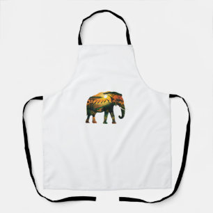 Tablier African Elephant Sunset Safari Nature Lots