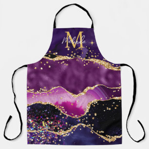 Tablier Agate des séquences de Parties scintillant violet 