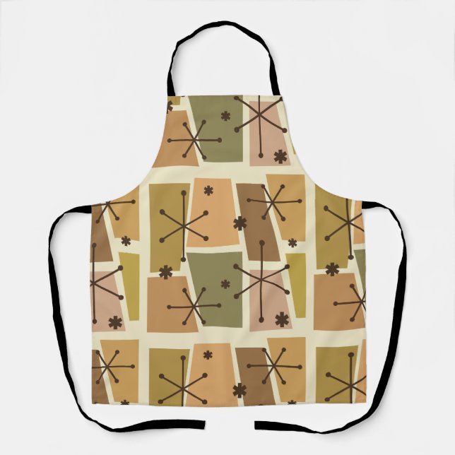Tablier Age atomique Pop Art Brown (Recto)