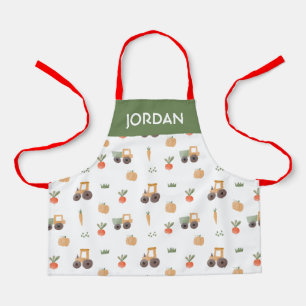 Tablier Agritourisme jardin aquarelle Motif amusant