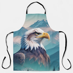 Tablier Aigle Bald Double exposition Nature animale Wilder