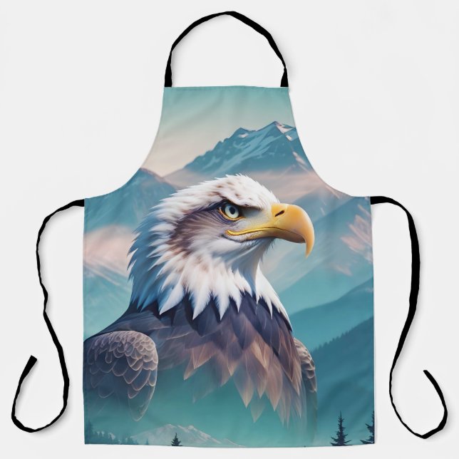 Tablier Aigle Bald Double exposition Nature animale Wilder (Recto)