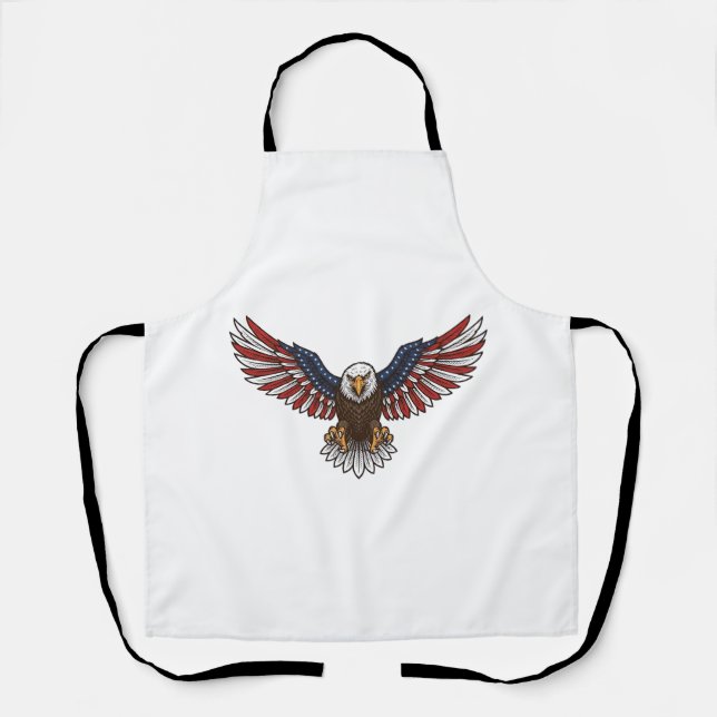 Tablier Aigle Patriotique Gravure Vintage Design Vectoriel (Recto)