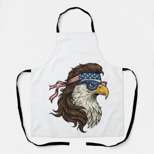 Tablier Aigle patriotique Mullet Gravure vintage vecteur D